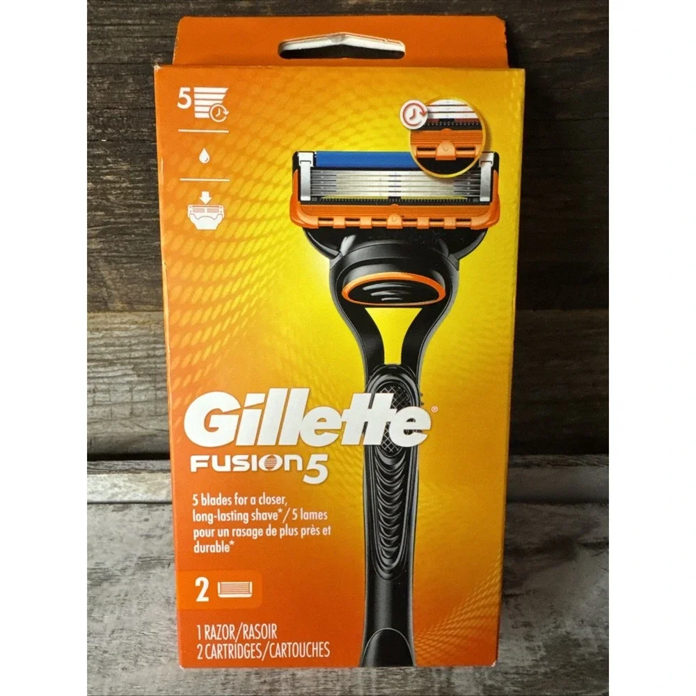 Gillette Fusion5 ProShield Razor Handle + 2 Blade Refills NEW | MSRP = $17